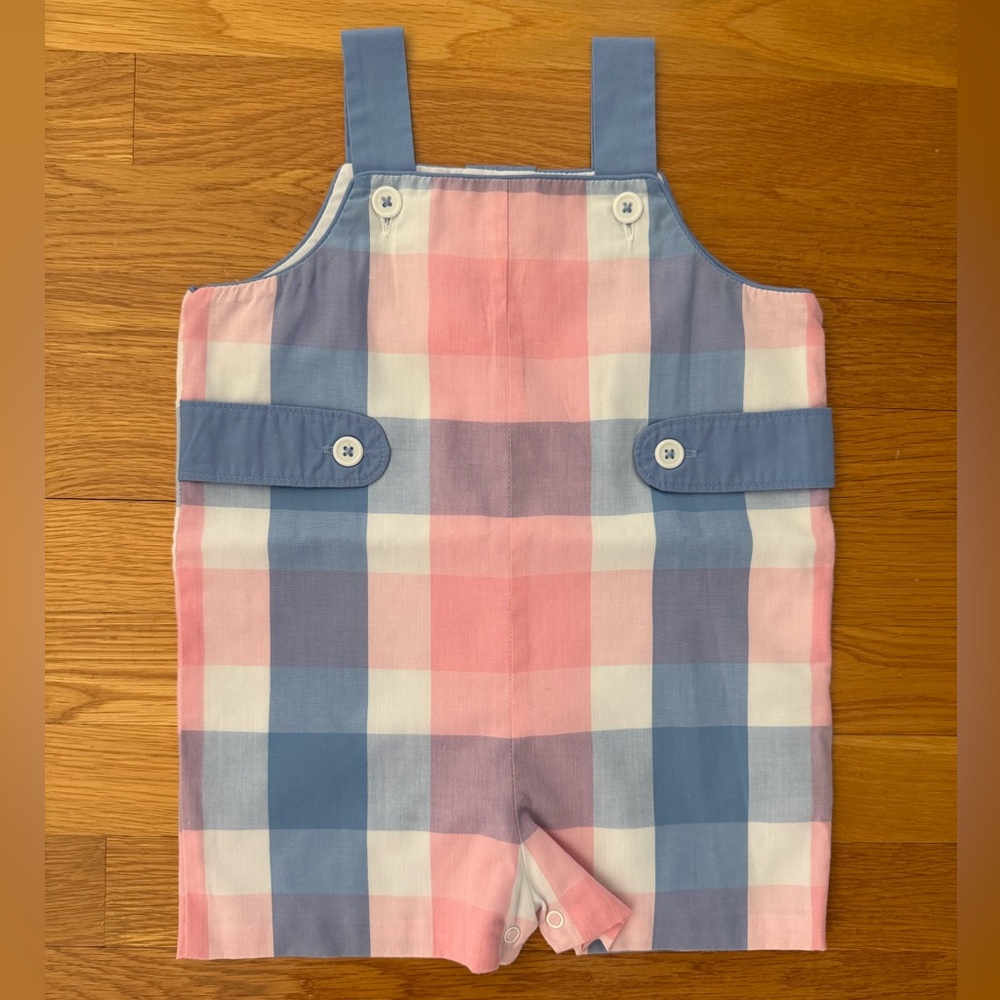 The Beaufort Bonnet Company Pastel Plaid Overalls